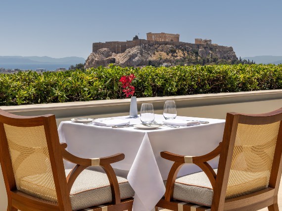 lunch time at GB roof garden restaurant