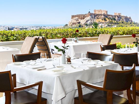 lunch time at GB roof garden restaurant