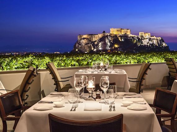 GB Roof Garden Restaurant dusk