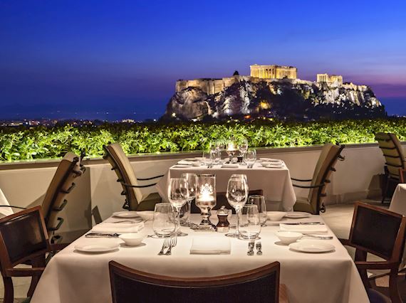 GB Roof Garden Restaurant dusk